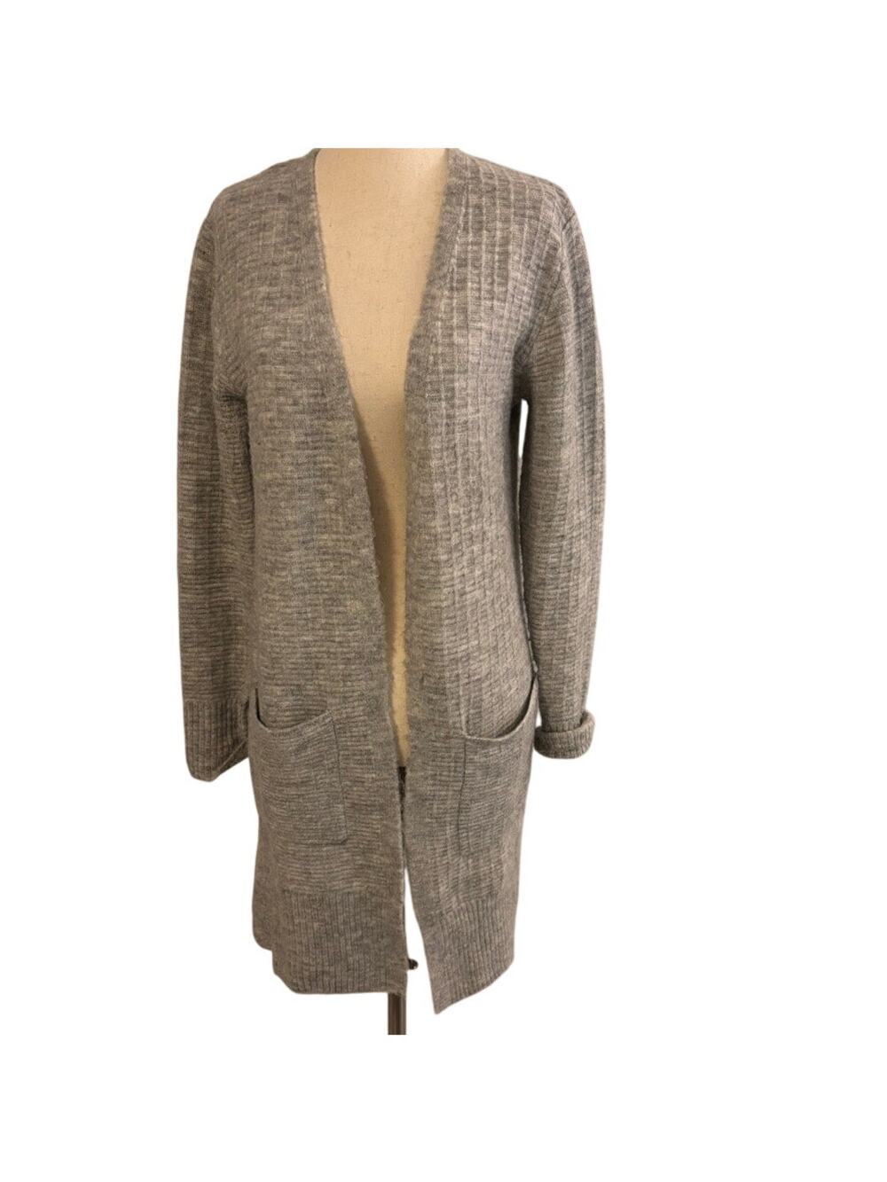 Universal Thread Cardigan XS Gray Long Open Front Pockets Cozy Knit